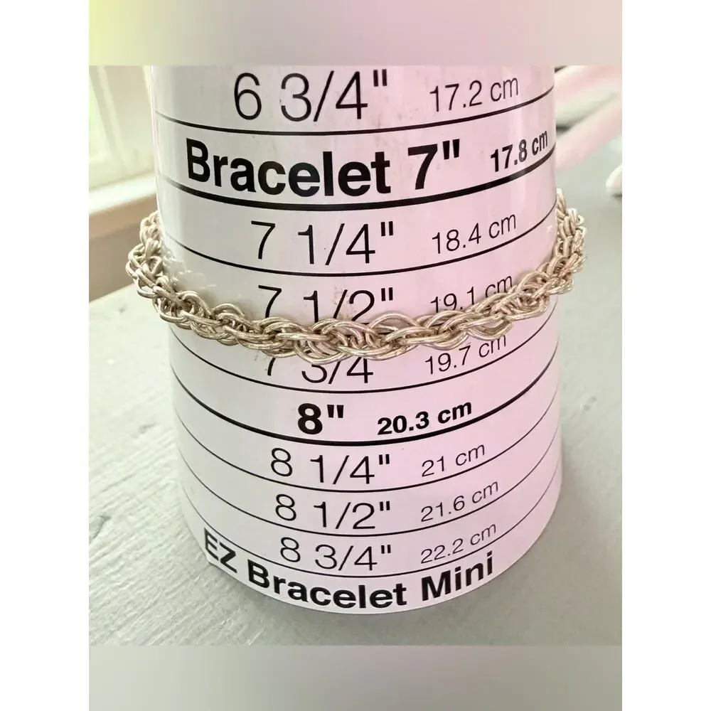 Stefani Argento 925 Sterling Silver Rope Bracelet